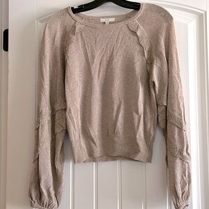 Joie Glittery Champagne Sweater